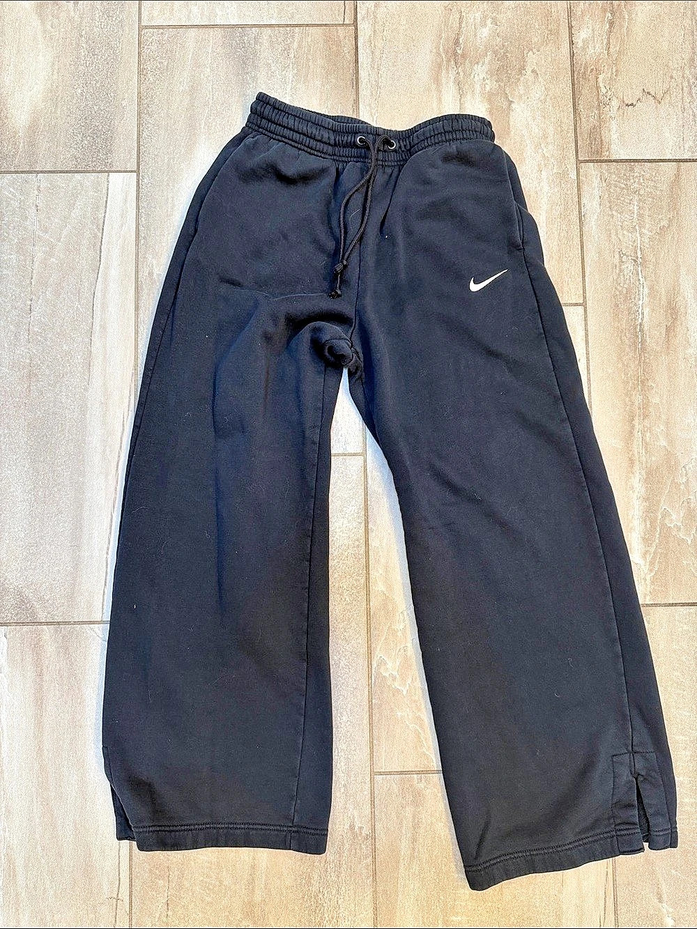 Nike Women’s M Phoenix Fleece Open-Hem High Waisted Wide Leg Pants